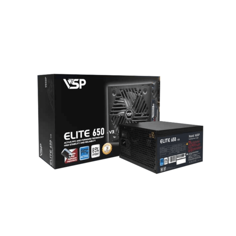 Nguồn máy tính Elite 650 - V2 nhãn hiệu VSP V650P